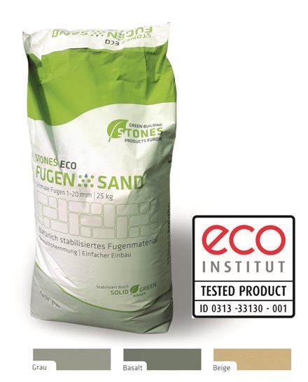 STONES - GESELLSCHAFT FÜR MINERALISCHE B STONES ECO FUGENSAND 1-20 mm beige 25kg für Fugenbreiten 1-20mm