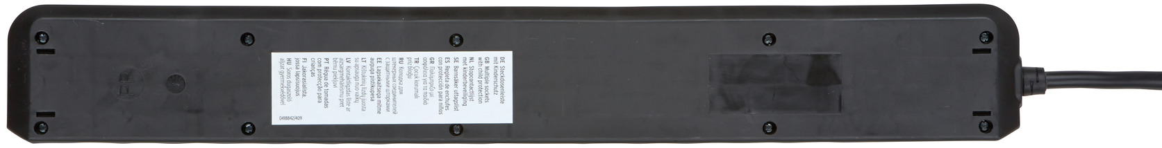 BRENNENSTUHL Steckdosenleiste 8F mit Schalter schw 3m H05VV-F3G1.7