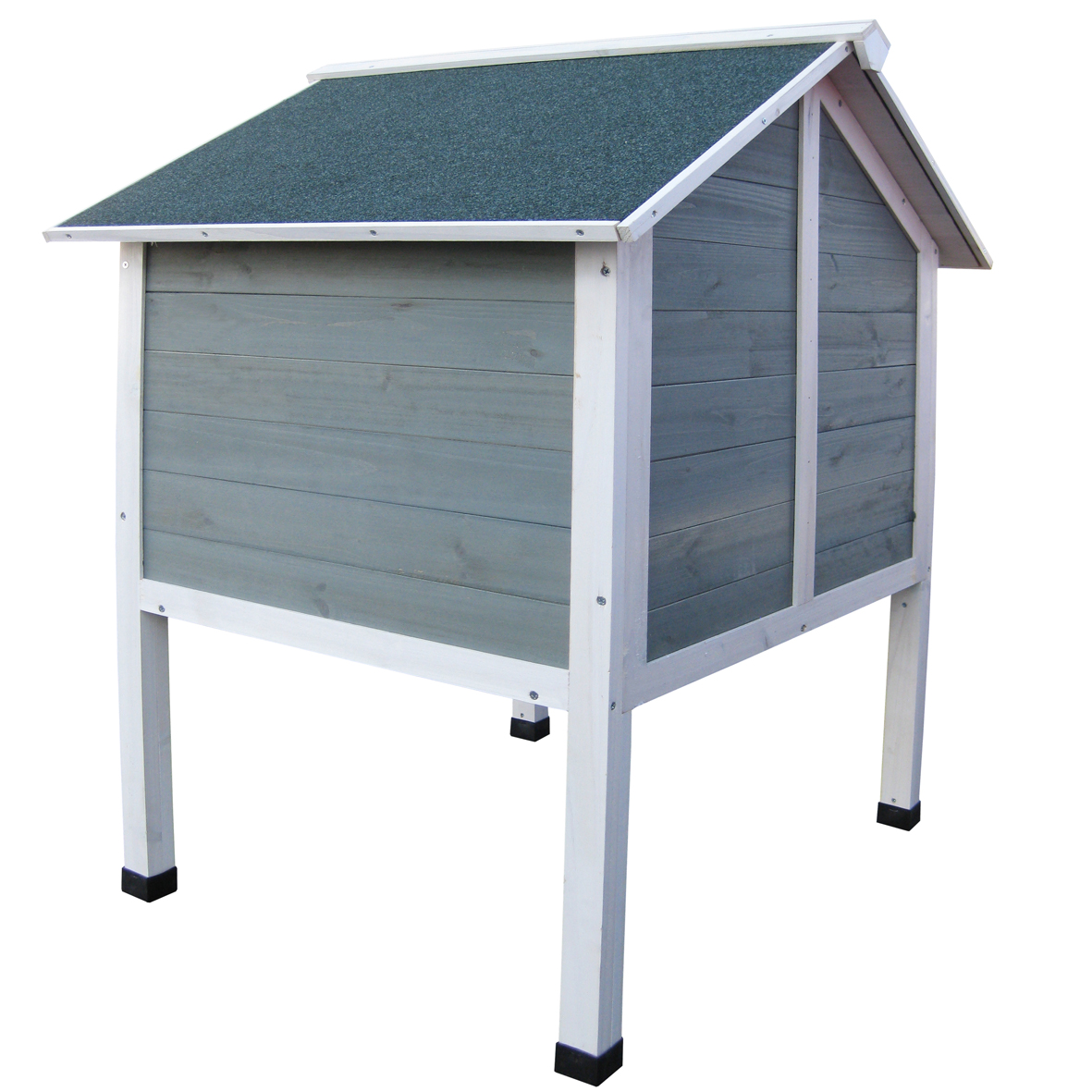 Kleintierbehausung Rabbit B75xT56xH100cm HABAU GMBH Kleintierbehausung Rabbit B75xT56xH100cm grau-weiss