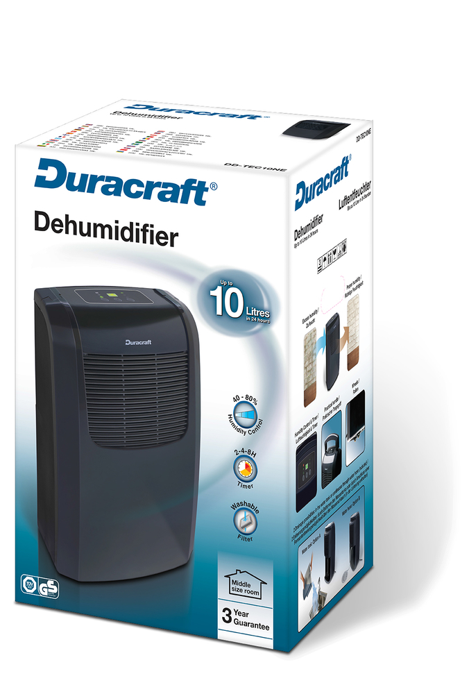 KAZ Luftentfeuchter DD-TEC10NE Entfeuchtungsleistung ca. 10L/24h
