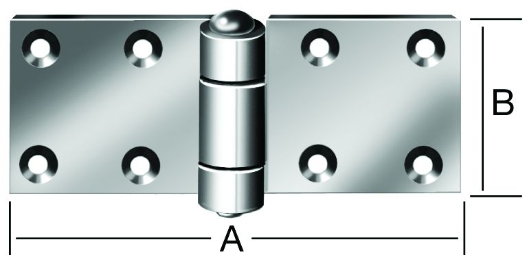 VORMANN AUGUST GMBH & CO KG Scharnier breit ger. verz. 130x50x4,0 mm extra stark