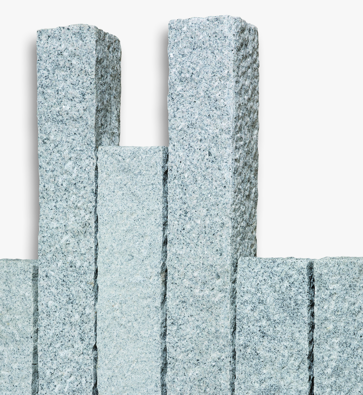 SELTRA NATURSTEINHANDEL GMBH ZENTRALE -  Palisade BRAVO RUSTIQUE 12x12x100cm edelgrau Granit China