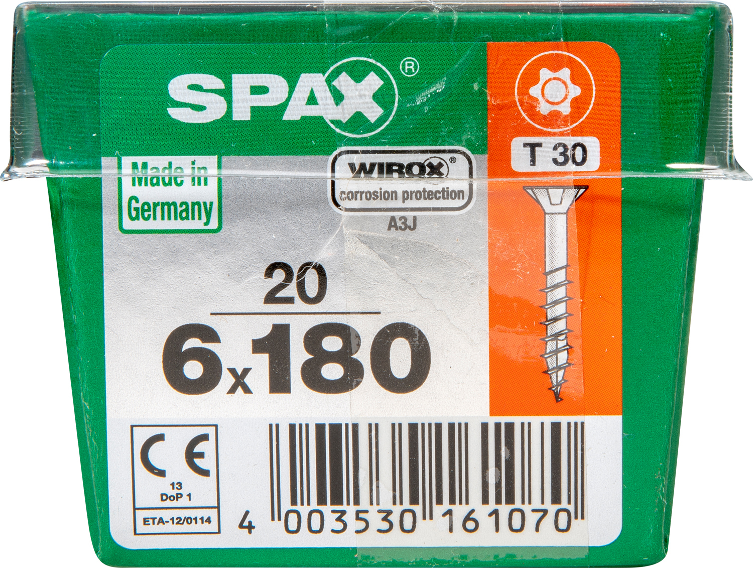 SPAX INTERNATIONAL GMBH & CO. KG - ENNEP Universalschrauben WIROX A3J TG 6x180 mm SeKo T-Star Plus Pack L STK (20 Stück)