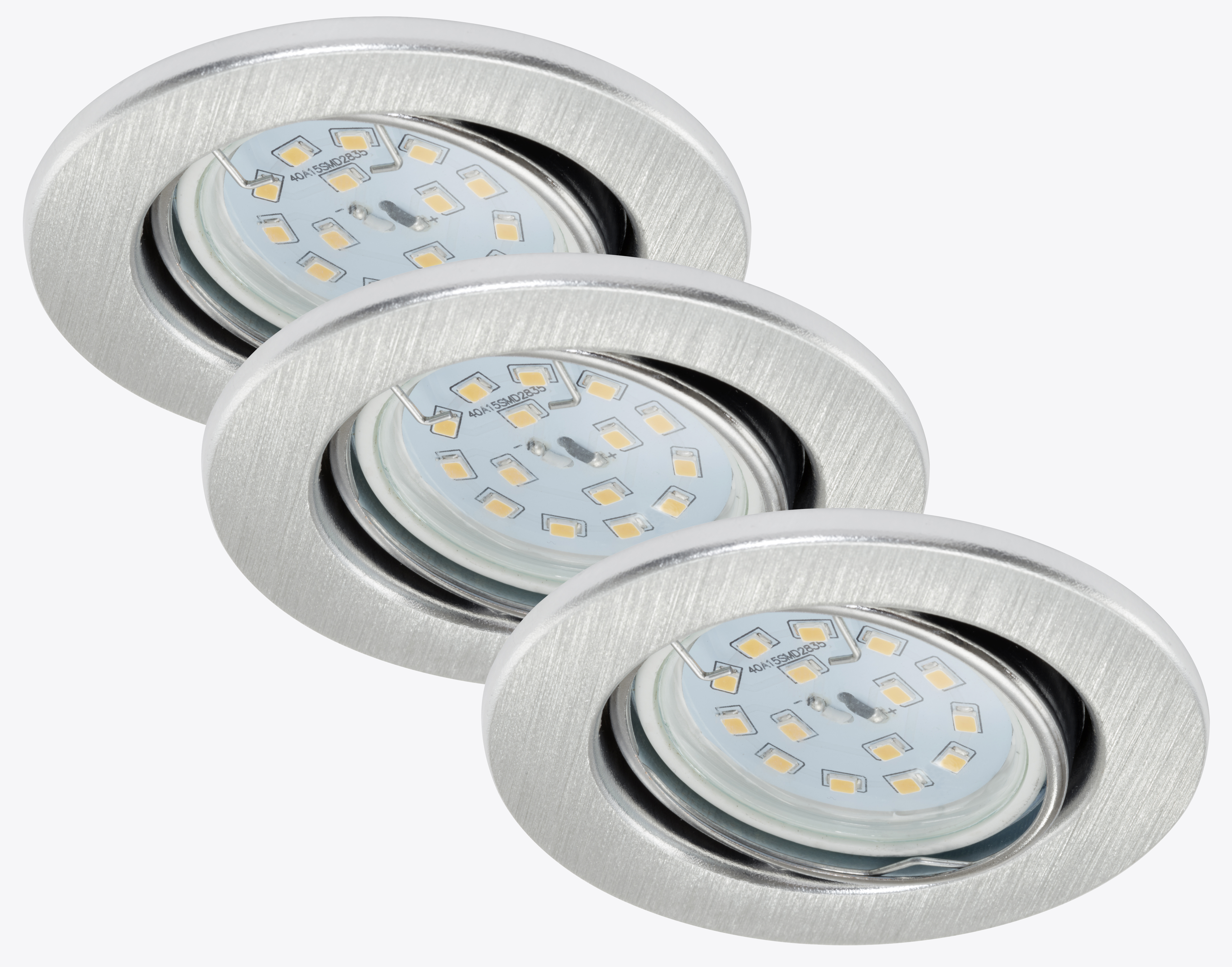 BRILONER LEUCHTEN GMBH - BRILON Einbauleuchte 3er-Set 3xLED 5W 400lm aluminium, schwenkbar