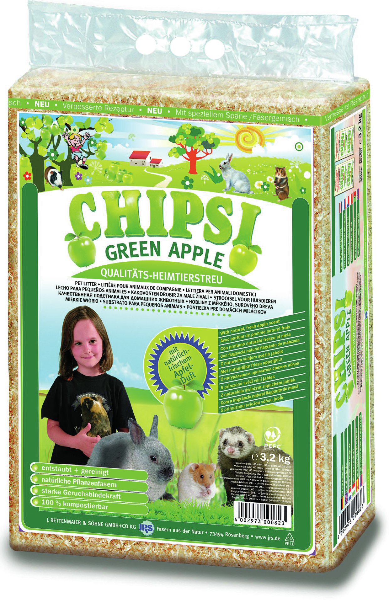 BTG BETEILIGUNGS GMBH Ret Nager Chi. Green Apple Hobelsp. 60l Chipsi