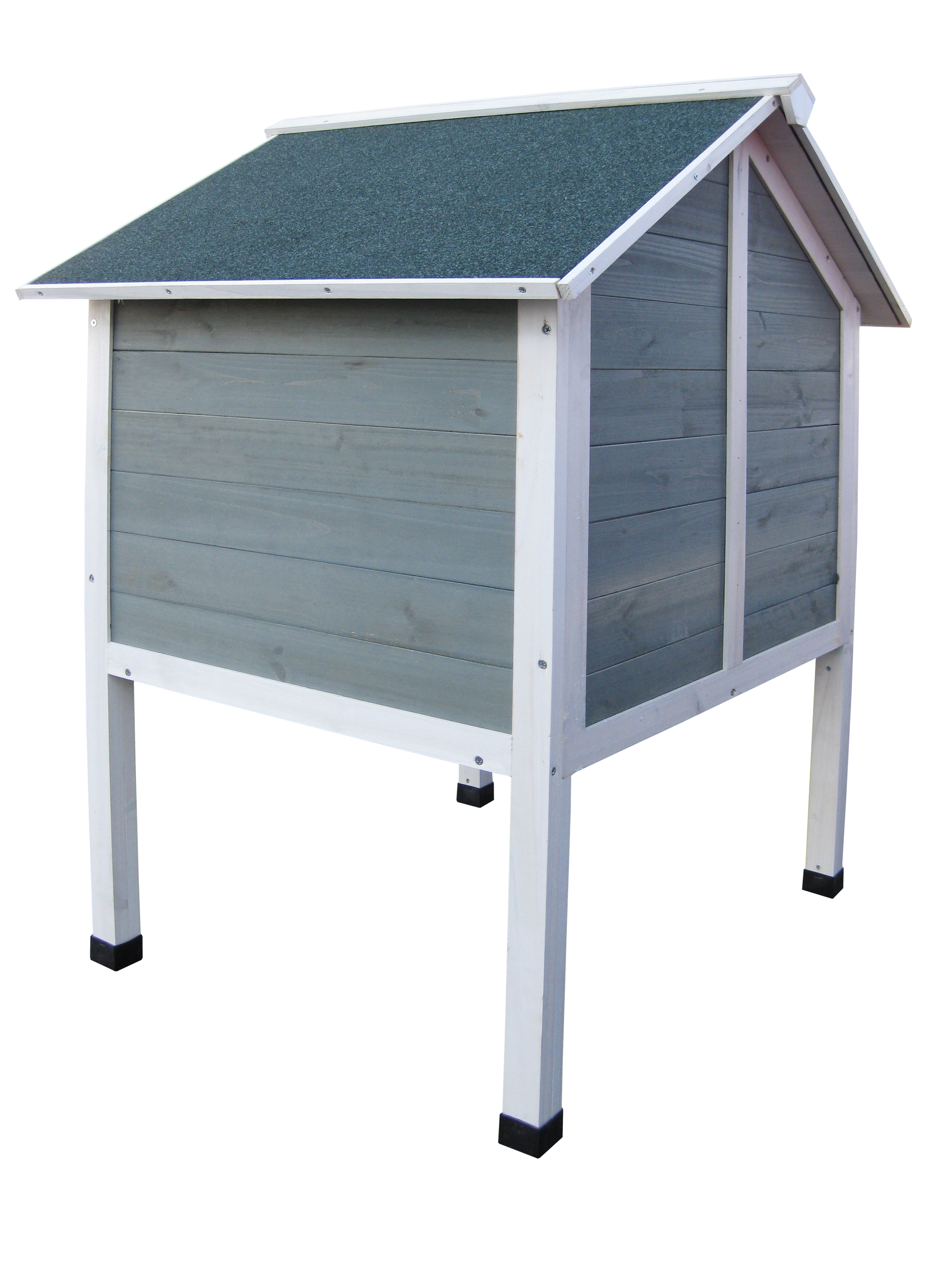 Kleintierbehausung Rabbit B75xT56xH100cm HABAU GMBH Kleintierbehausung Rabbit B75xT56xH100cm grau-weiss