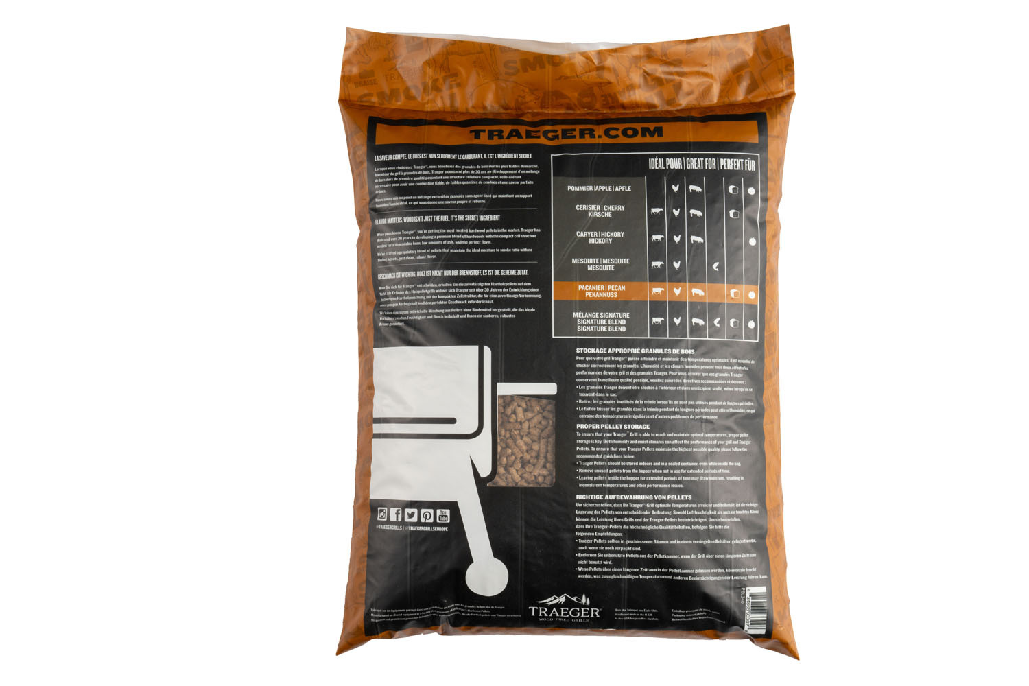 TRAEGER PELLET GRILLS EUROPE APS - COPEN PELLETS PECAN, 9 KG BEUTEL 