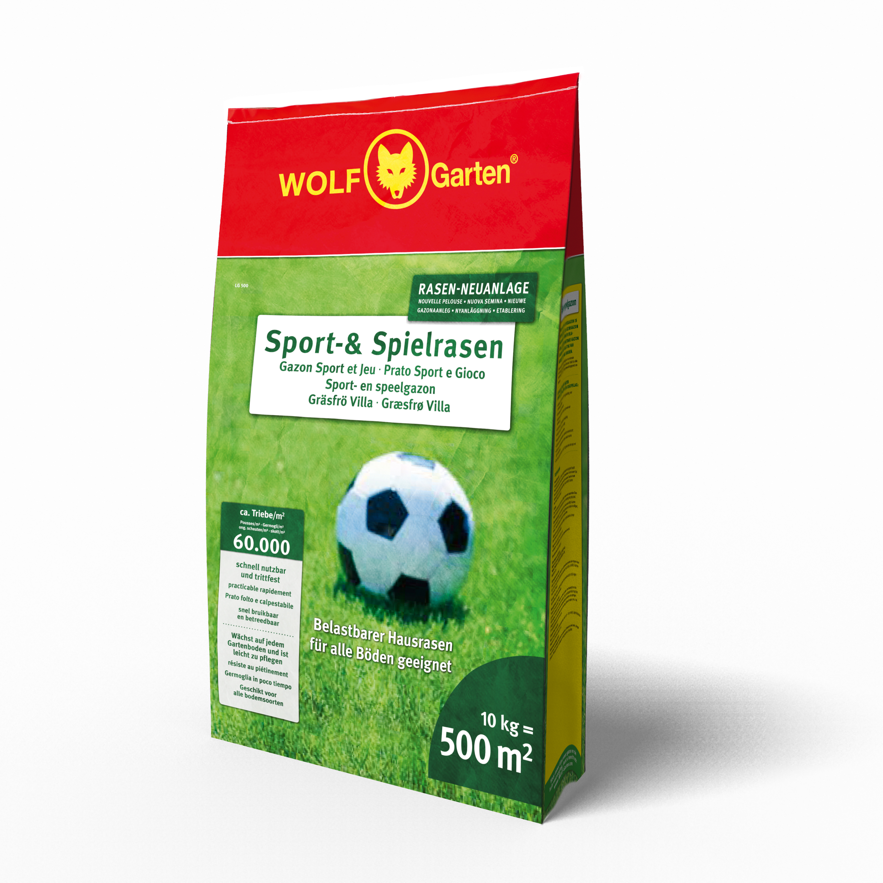 MTD PRODUCTS AG  -  WOLF GARTEN Sport und Spielrasen LG 500 10kg für 500m²
