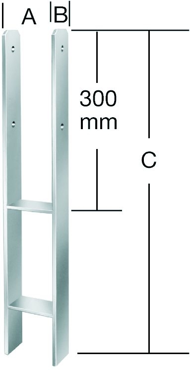 VORMANN AUGUST GMBH & CO KG H-Pfostenanker fvz. 141x60x600x5,6 mm 