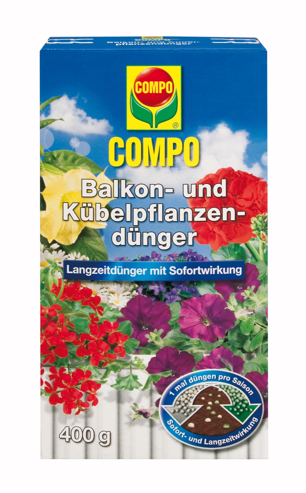 COMPO Balkon u. Kübelpflanzendünger 400g COMPO COMPO Balkon u. Kübelpflanzendünger 400g Compo EREG