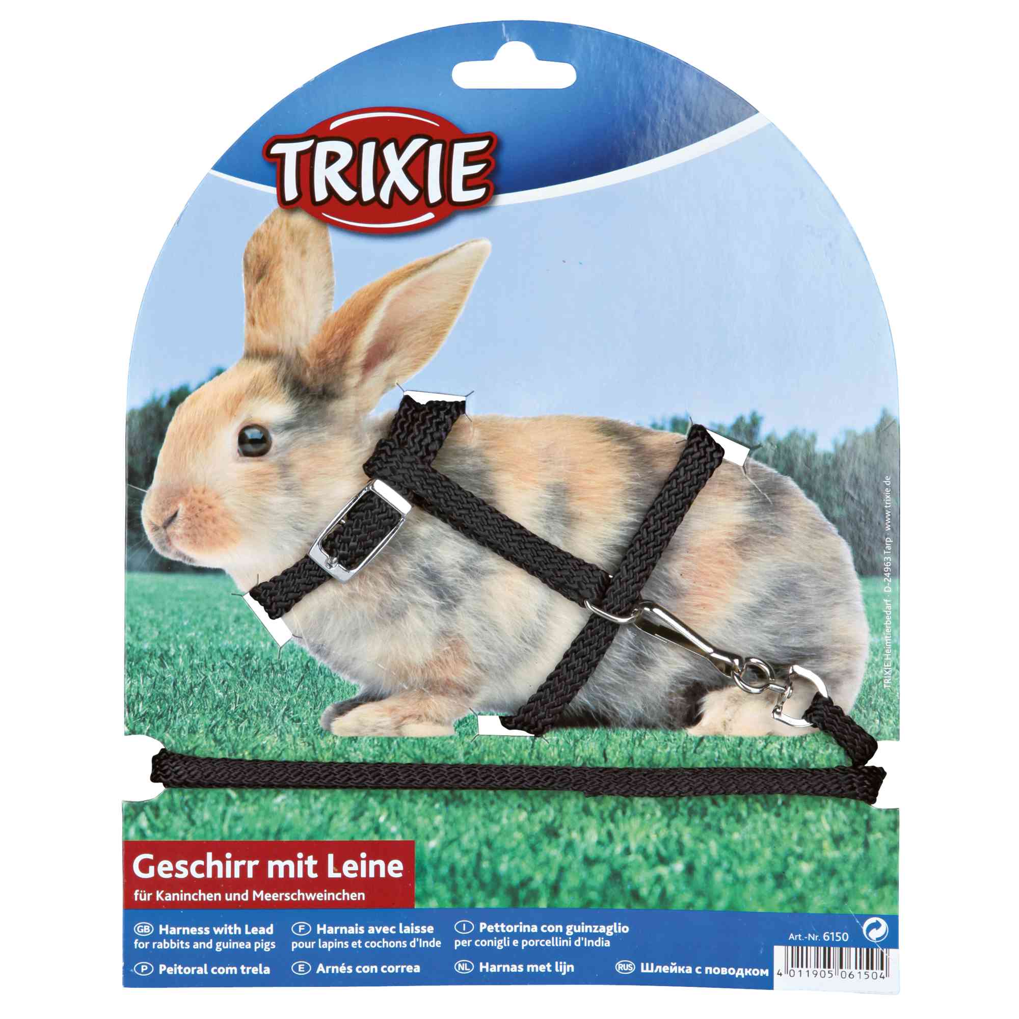 TRIXIE HEIMTIERBEDARF Kleintier-Garnitur mit Leine Nylon 8mm Nager