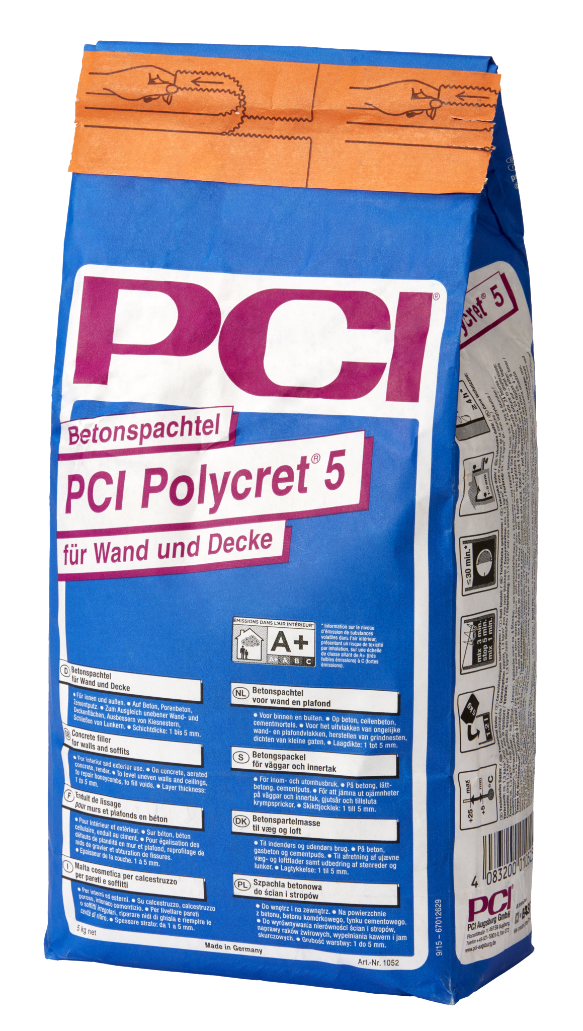 ZL OST PCI Polycret 5 Betonspachtel grau 5kg 