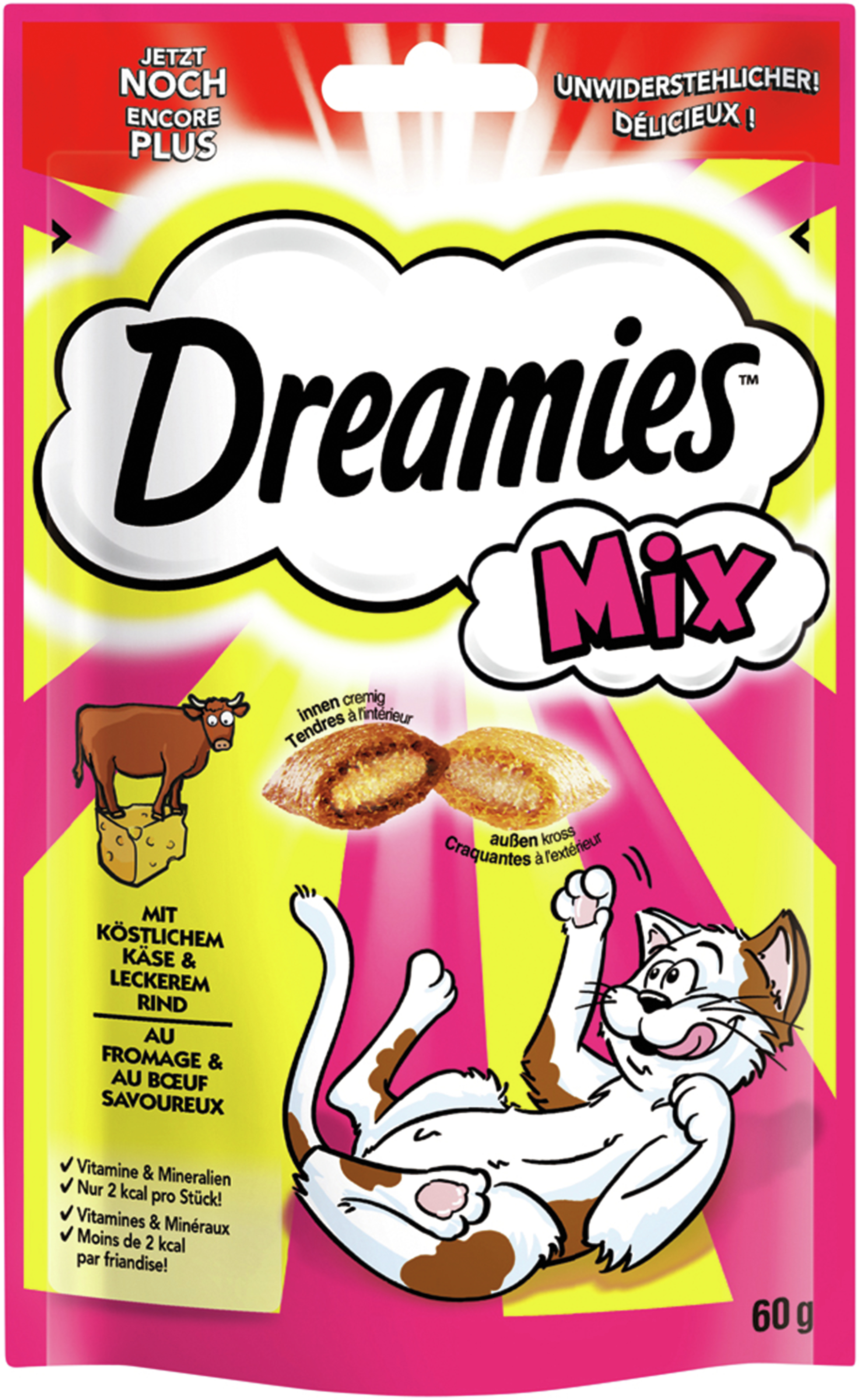 BTG BETEILIGUNGS GMBH Dreamies Cat Mix mit Käse & Rind 60g 