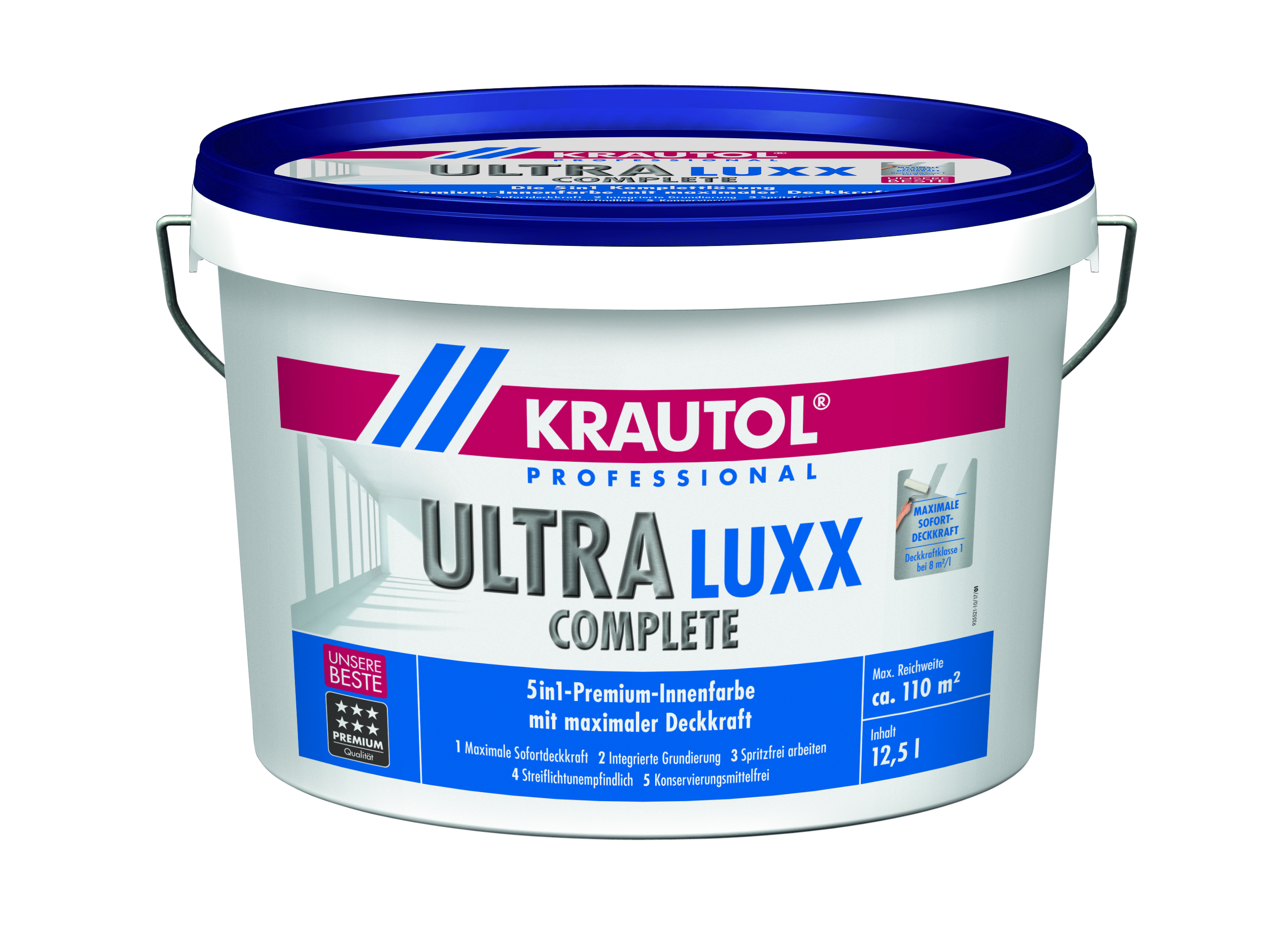 Wandfarbe Ultra Luxx Complete weiß 12,5l KRAUTOL Wandfarbe Ultra Luxx Complete weiß 12,5l