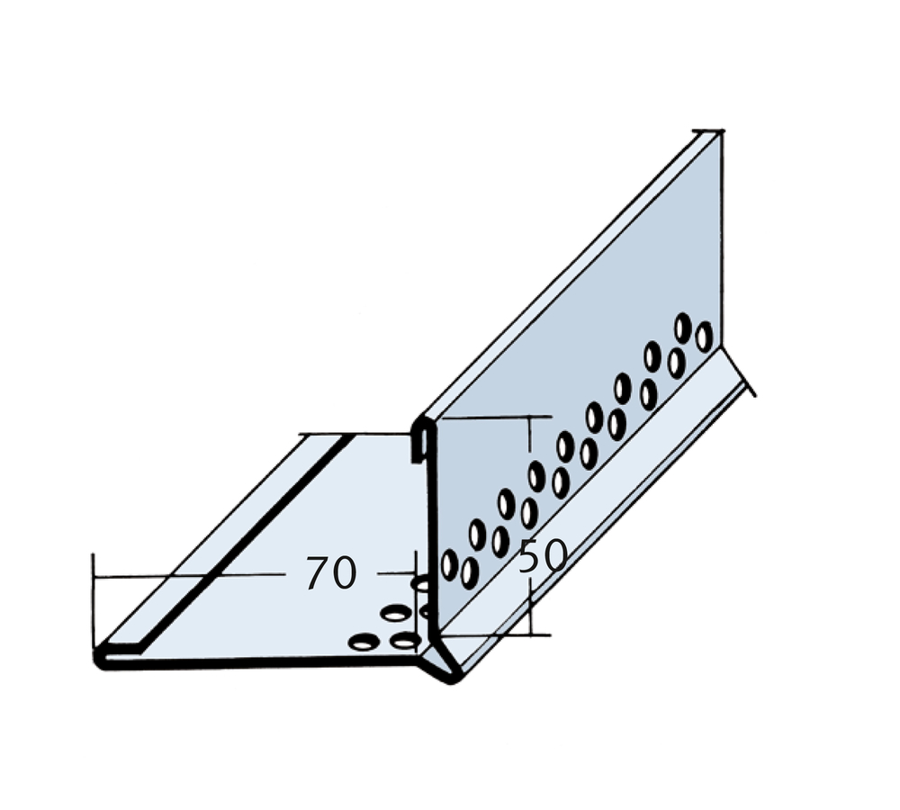 PROTEKTOR Kiesfangleiste Alu 9139 50x70mm 2,5m 