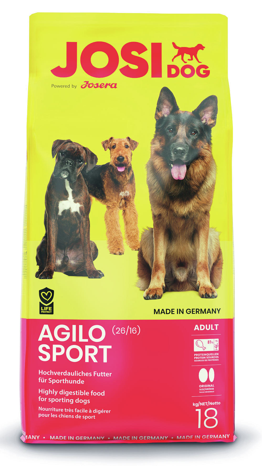 GRUNER JosiDog Agilo Sport 18kg Hundefutter JosiDog