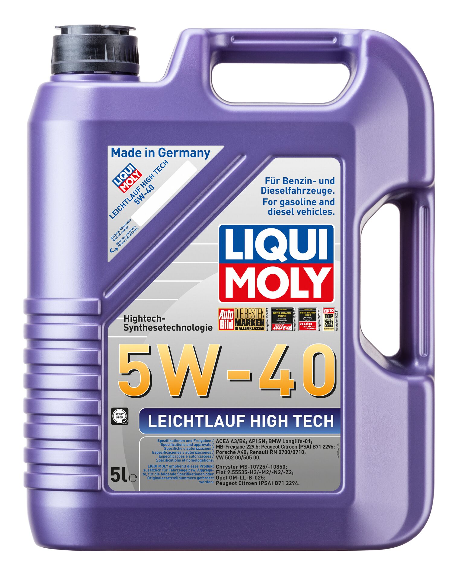 LIQUI-MOLY Motorenöl Leichtlauf High Tech 5W-40 5 l 