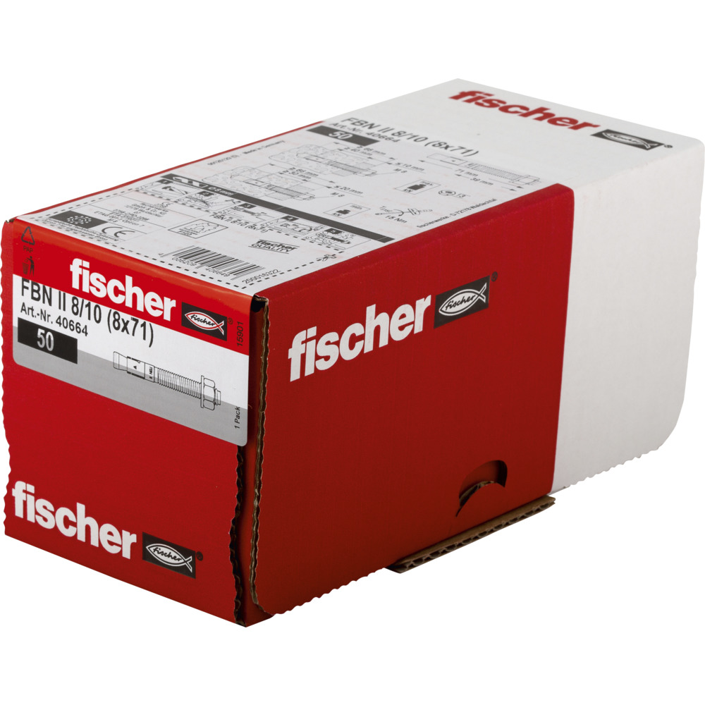 FISCHER Bolzen FBN II 8/10 galv. verz. (50Stück) 