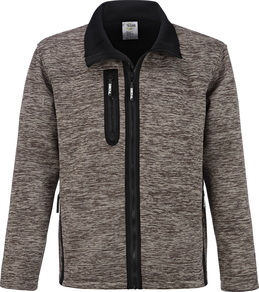 TRIUSO Fleece-Softshelljacke braun-meliert GrXL 100% Polyester