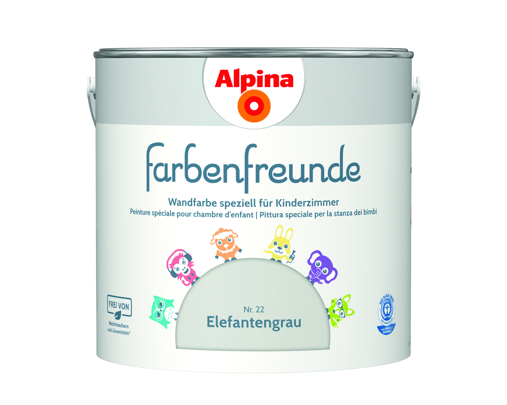 ALPINA FARBEN Wandfarbe Elefantengrau 2,5L Alpina Farbenfreunde