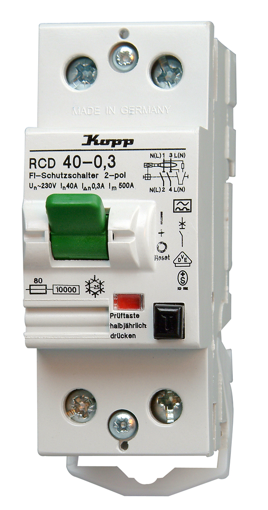 KOPP GMBH Fehlerstromschutzschalter 300mA 40A 2-pol.