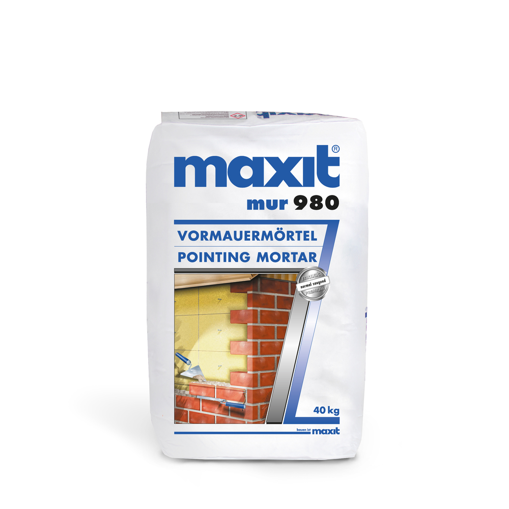 MAXIT KRÖLPA maxit mur 980 Vormauermörtel grau 30kg M 5, für normal saugendes Mauerwerk