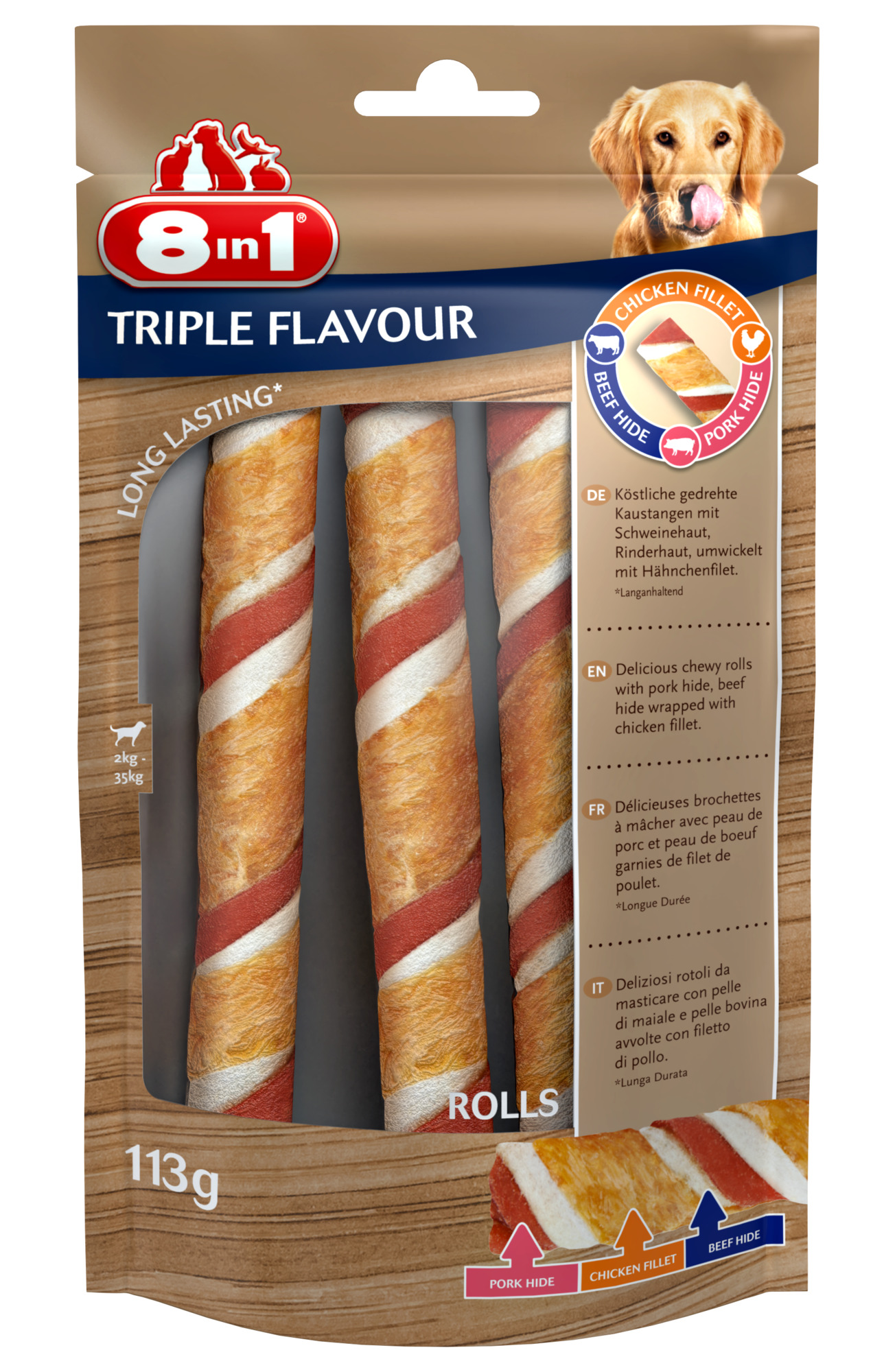 TETRA 8in1 Triple Flavour Rolls 3 Stück 