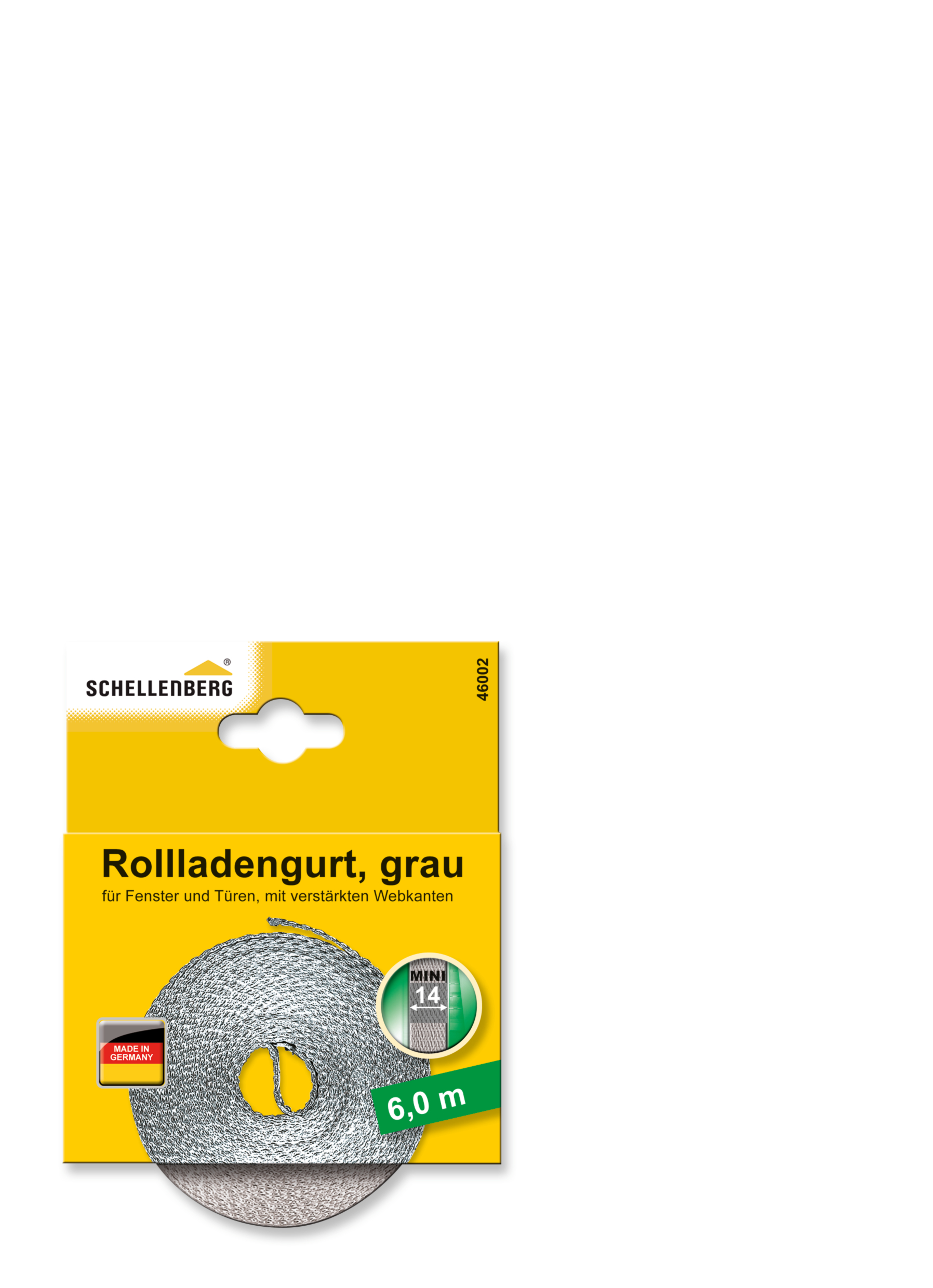 SCHELLENBERG Rollladengurt 14 mm/6,0 m grau 