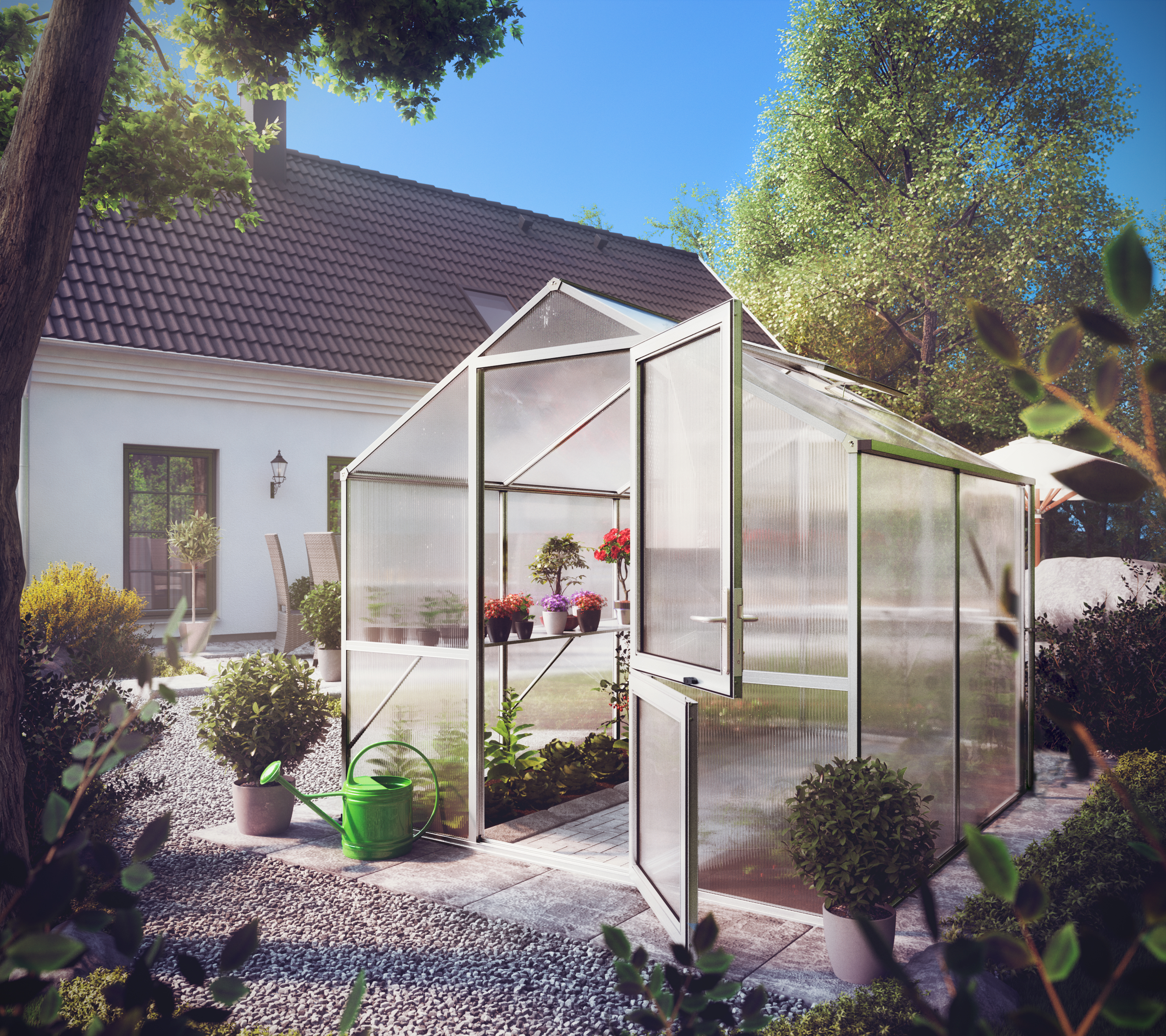 KGT Gewächshaus Modell Rose II pressblank 233x217x215cm