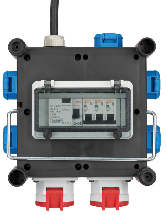 BRENNENSTUHL Stromverteiler kompakt BSV 3-FI / TPE 2m H07RN-F5G2.5 - 2xCEE16A