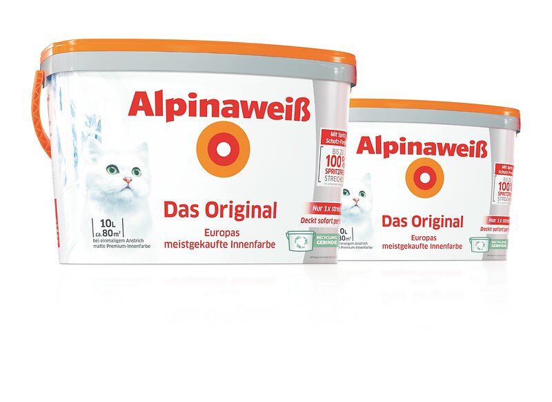 ALPINA FARBEN Alpinaweiß 10L Cash Back 2022 Das Original Spritz-Frei/PCR