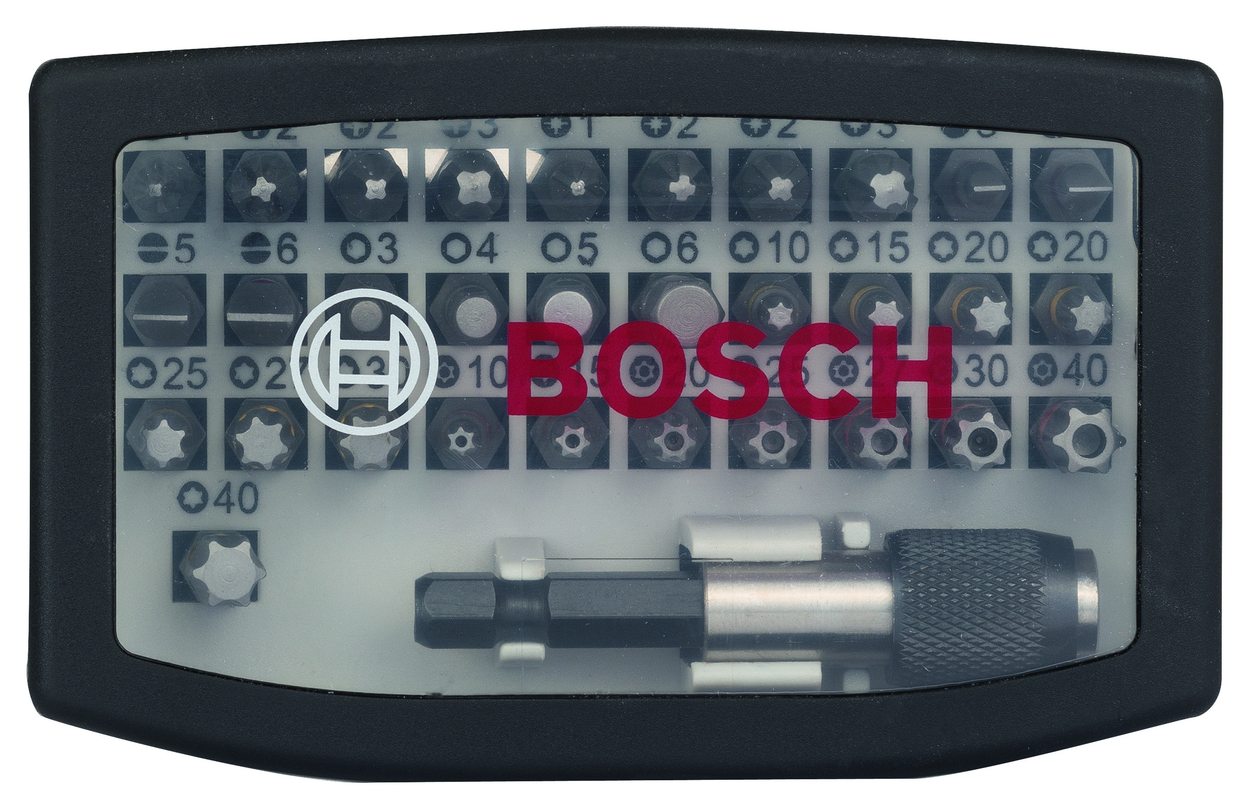 BOSCH Schrauberbit-Set Pro 32-tlg. PH/PZ/SL/HEX/T/TH mit Uni-Halter in Box