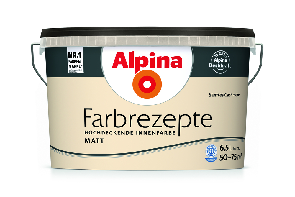 ALPINA FARBEN Wandfarbe Farbrezepte Sanf.Cashmere 6,5l 