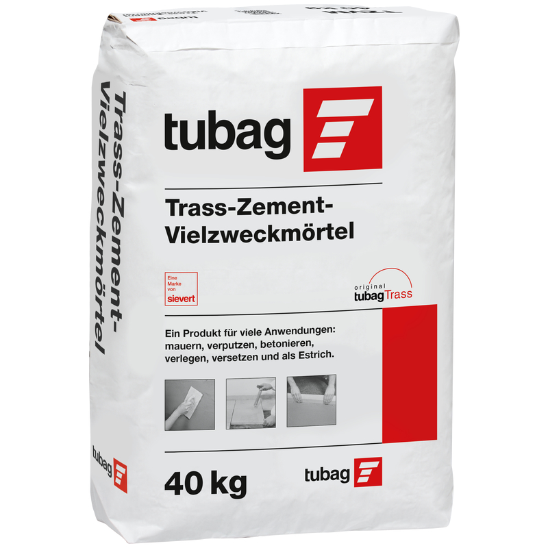 QUICKMIX tubag TZVM 0-4mm 25kg Trass-Zement-Vielzweckmörtel