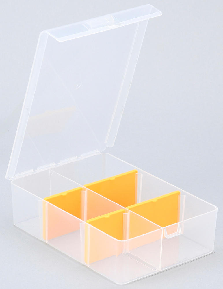 ALLIT AG EuroPlus Basic 11/2-4 transparent/gelb Sortimentskasten mit 4 flex. Trennstegen