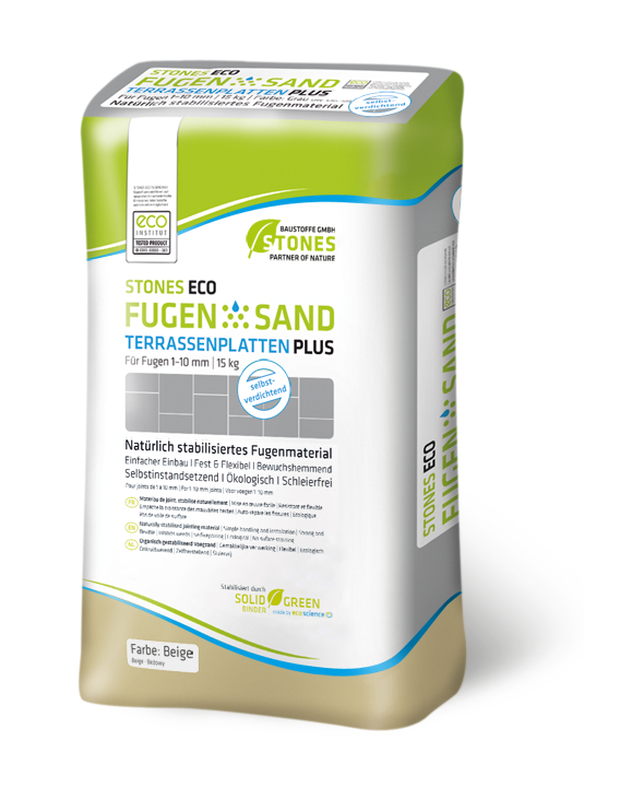 STONES - GESELLSCHAFT FÜR MINERALISCHE B STONES ECO FUGENSAND 1-10 mm beige 15kg für Fugenbreiten 1-10mm