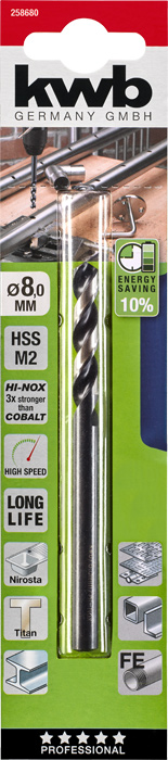 KWB BURMEISTER Metallbohrer HI-NOX HSS Ø8,0 mm kwb Akku Top