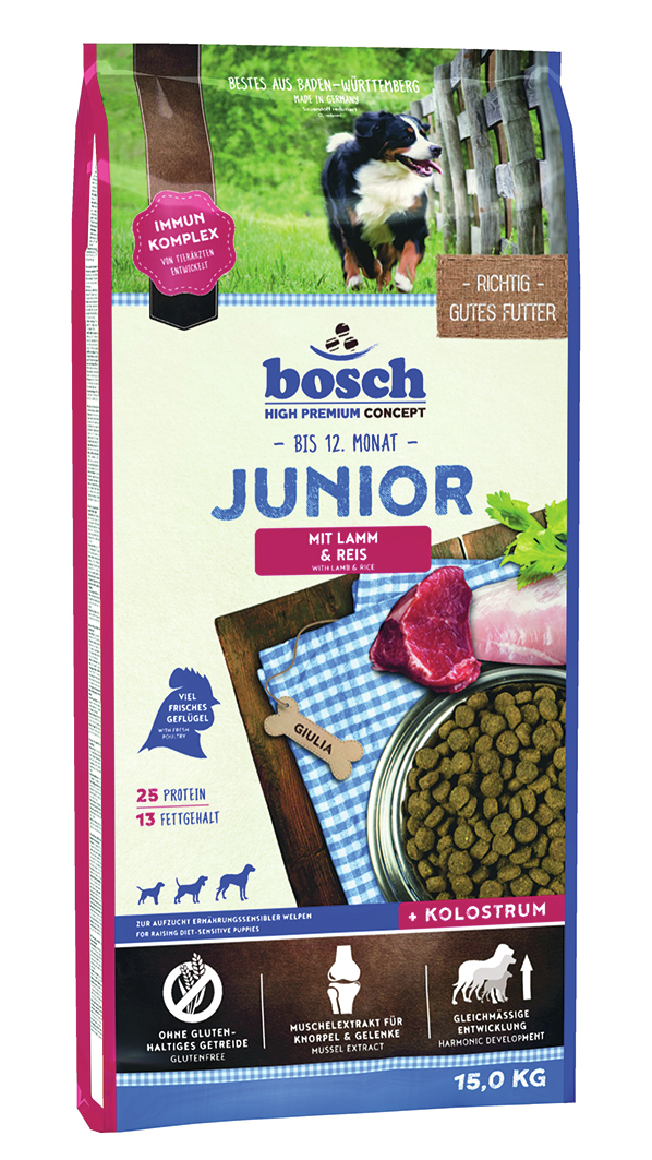 BTG BETEILIGUNGS GMBH Bosch Dog Junior Lamm&Reis 15kg 
