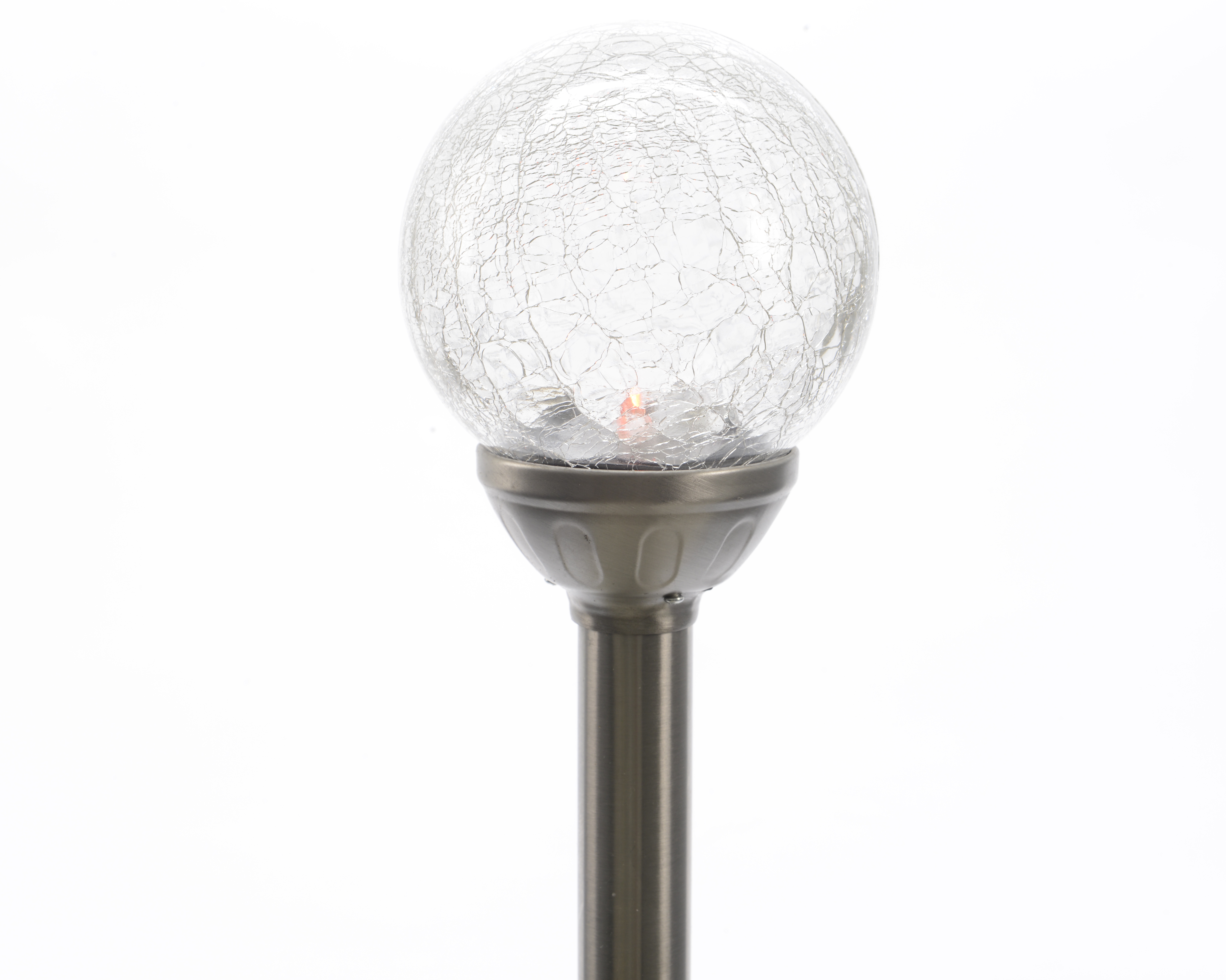 KAEMINGK B.V. SolarCraqu.Glaskugel LED Ø10x30,5cm-1L außen, colour changing  Crackle
