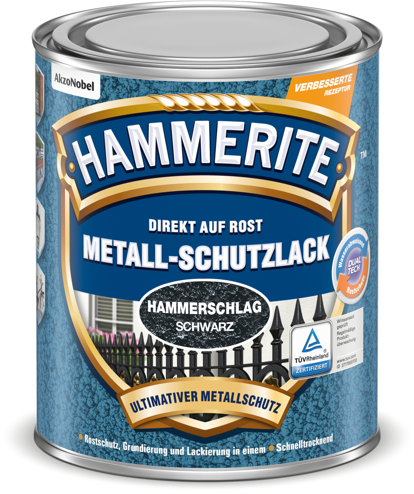 AKZO NOBEL DECO Met.Schutzlack Hammersch. schwarz 2,5l Hammerite