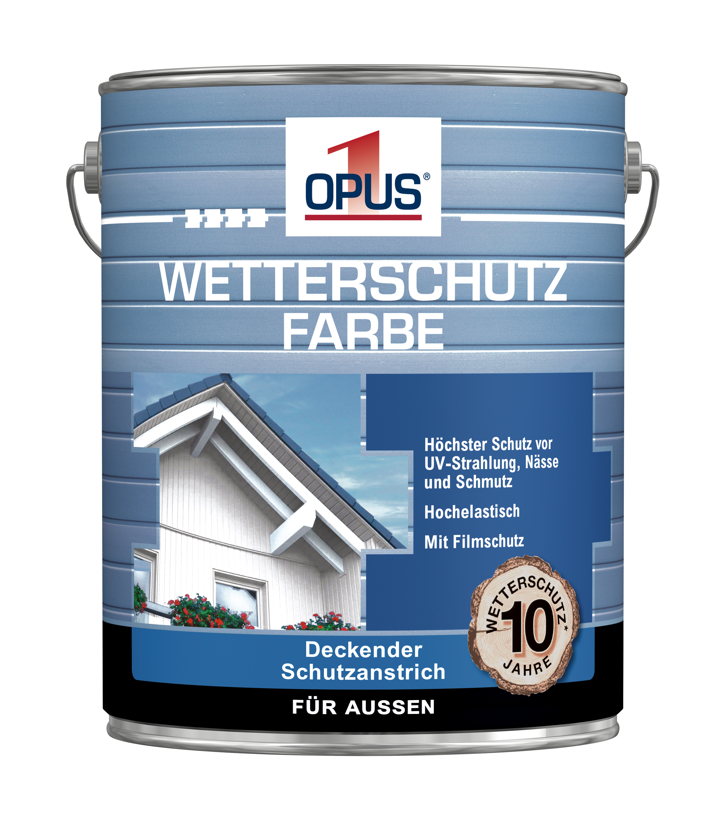 RÜHL FARBEN GMBH  DAW SE OPUS1 Wetterschutzfarbe reinweiß 5L wasserverdünnbar, WS 10 Jahre