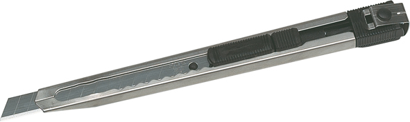 TRIUSO Universalmesser mit Abbrechklinge 9 mm Edelstahlgehäuse