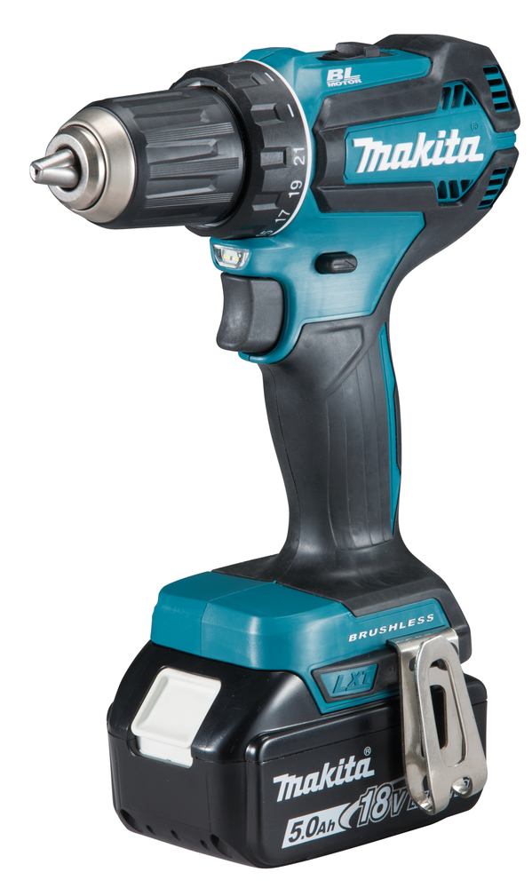 MAKITA Akku-Bohrschrauber 18V/5,0 Ah DDF485RTJ mit 2 Akkus, Ladegerät im MAKPAC