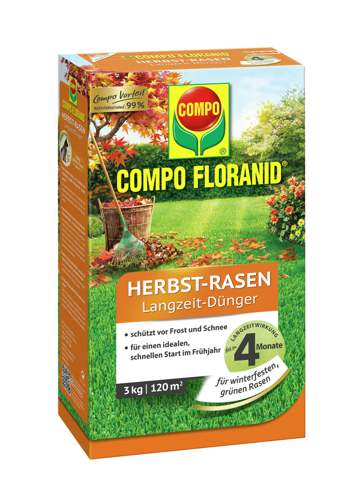 COMPO COMPO Floranid Herbst-Rasendünger 3kg Compo EREG 100qm