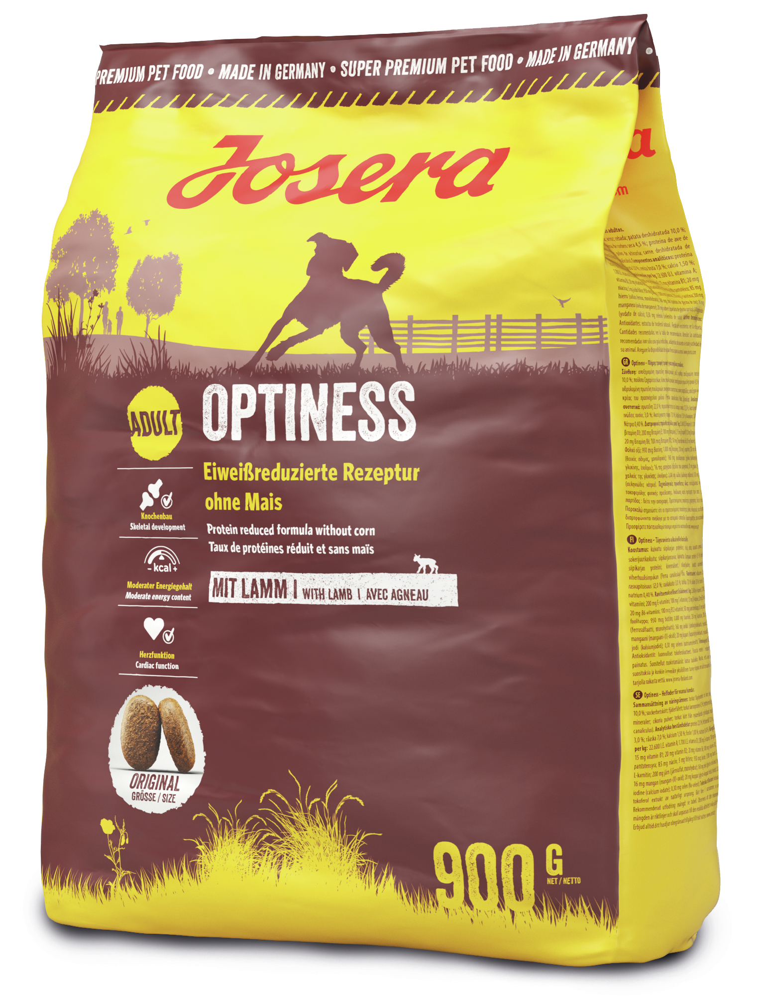 GRUNER Josera Optiness 900g Hundefutter Super Premium - KEINE DISPO