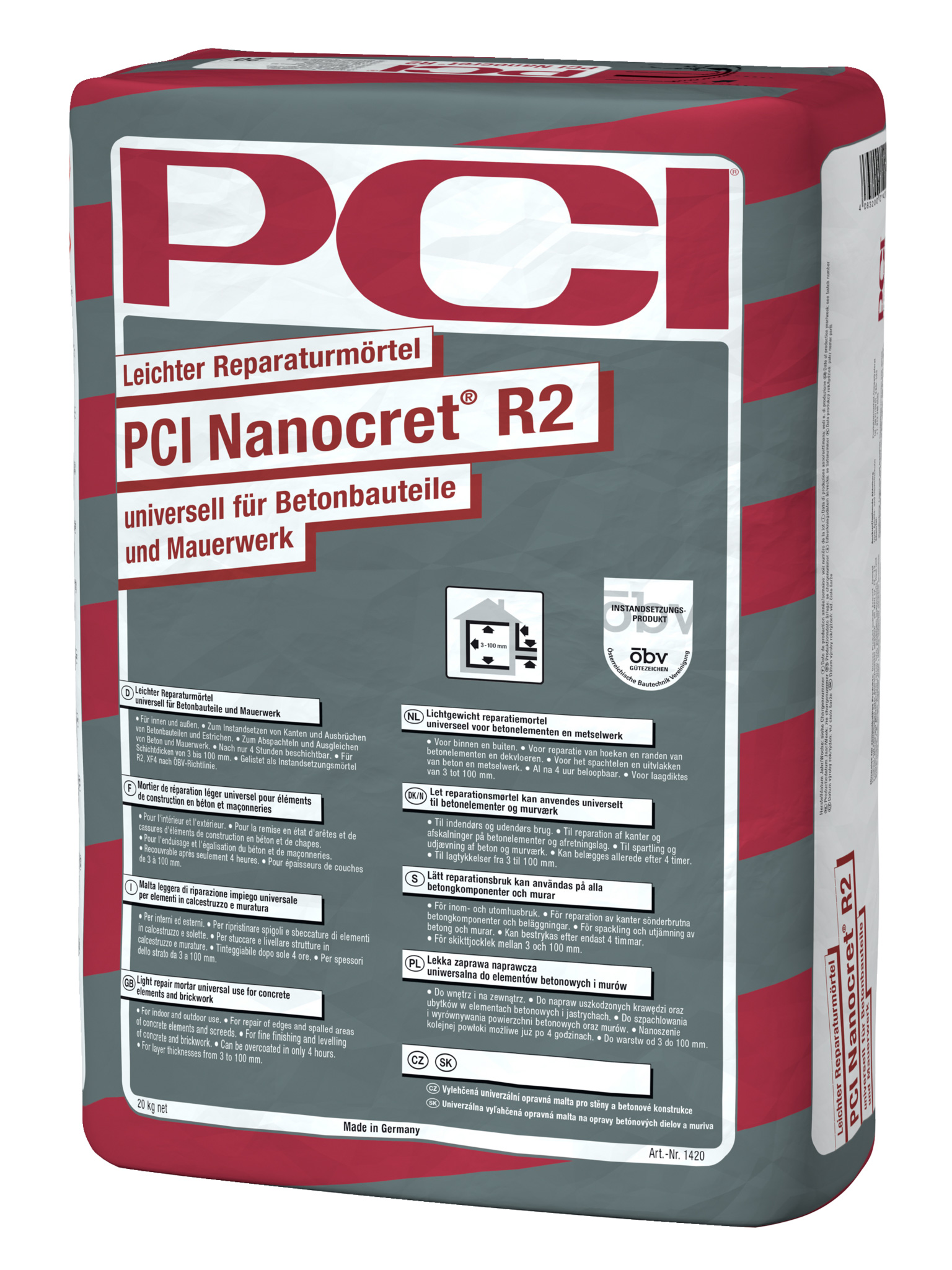 PCI PCI Nanocret R2 Reparaturmörtel 20kg leicht