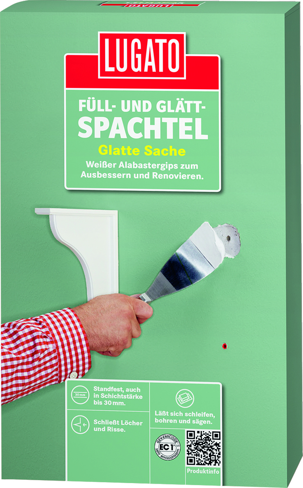 LUGATO CHEMIE Füll und Glättspachtel 1 kg Glatte Sache 