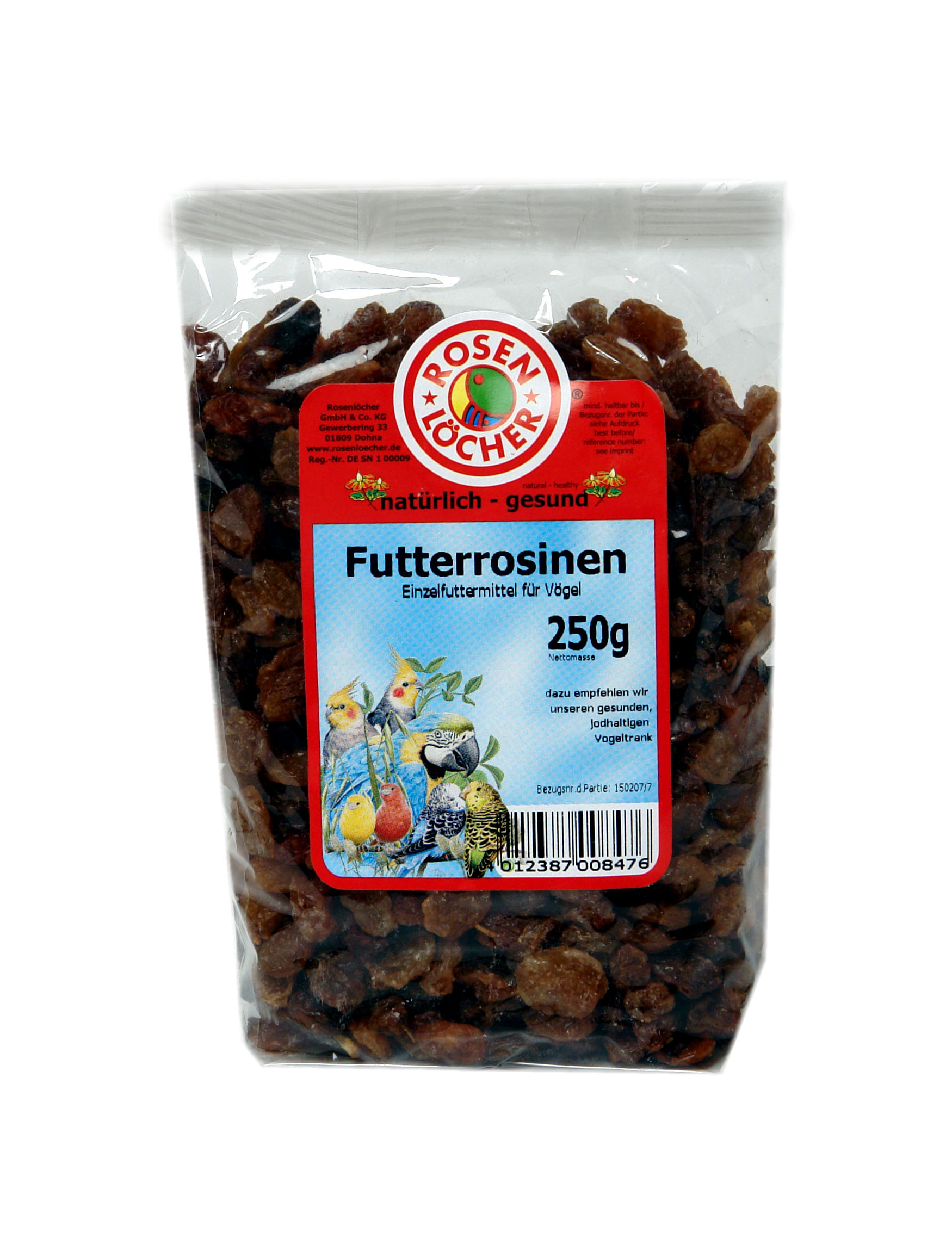 Futterrosinen 250g ROSENLÖCHER - Futterrosinen 250g Einzelfuttermittel