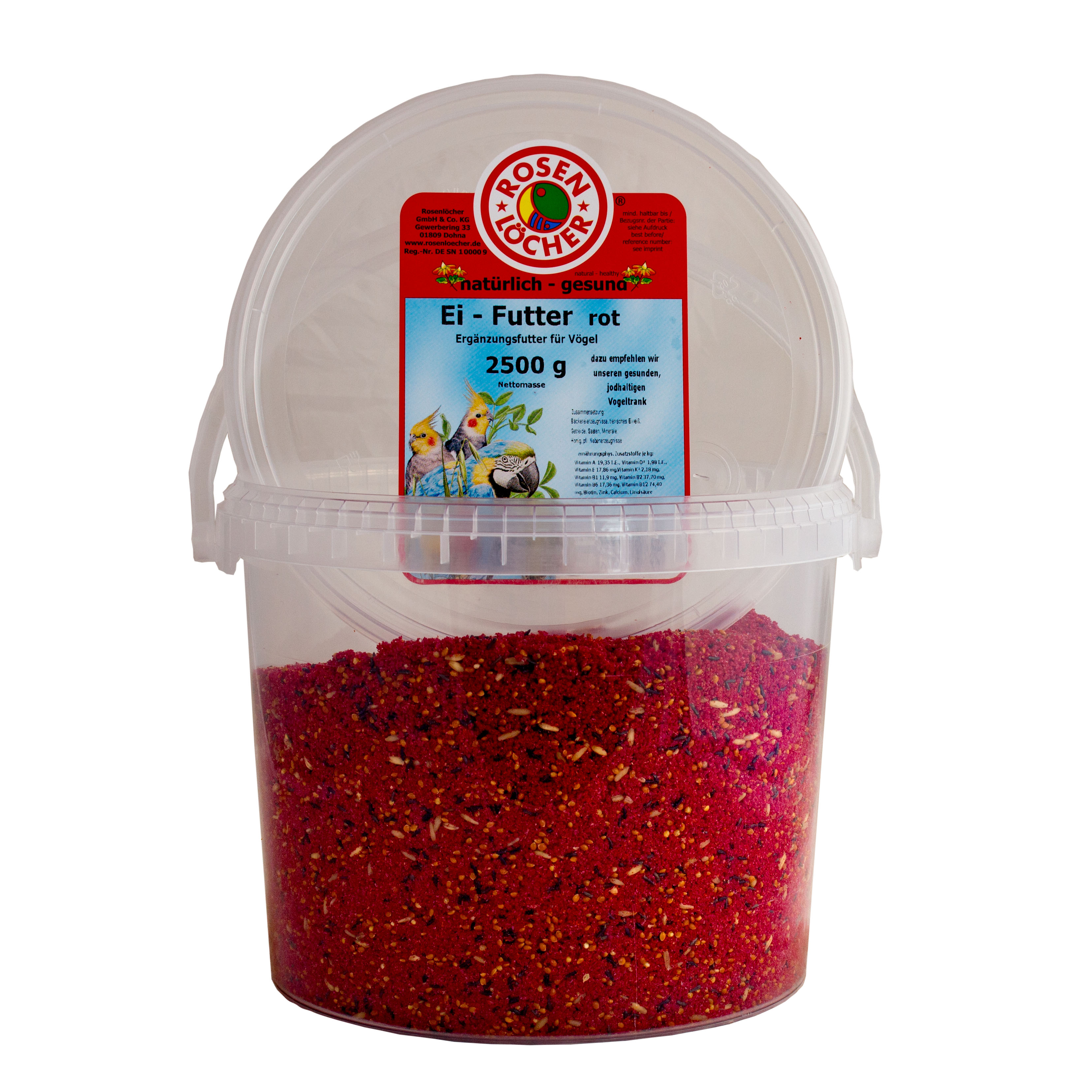 ROSENLÖCHER - Eifutter rot 5l/2,5kg für Kanarien und Exoten