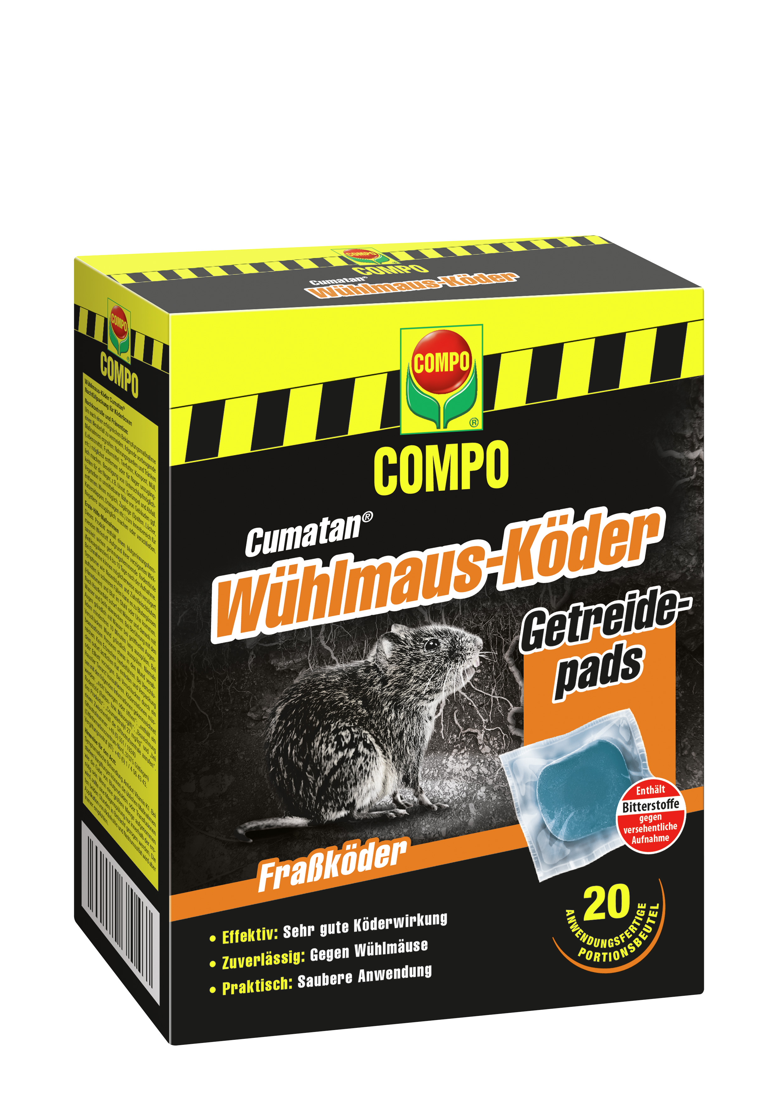 COMPO Wühlmaus-Köder Cumatan 200 g COMPO EREG Wirk. Coumatetralyl 27mg/kg